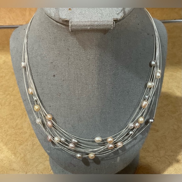 Honora:  Wire multi color string fresh. Water pearls about/ approximately 18” i - Picture 2 of 8